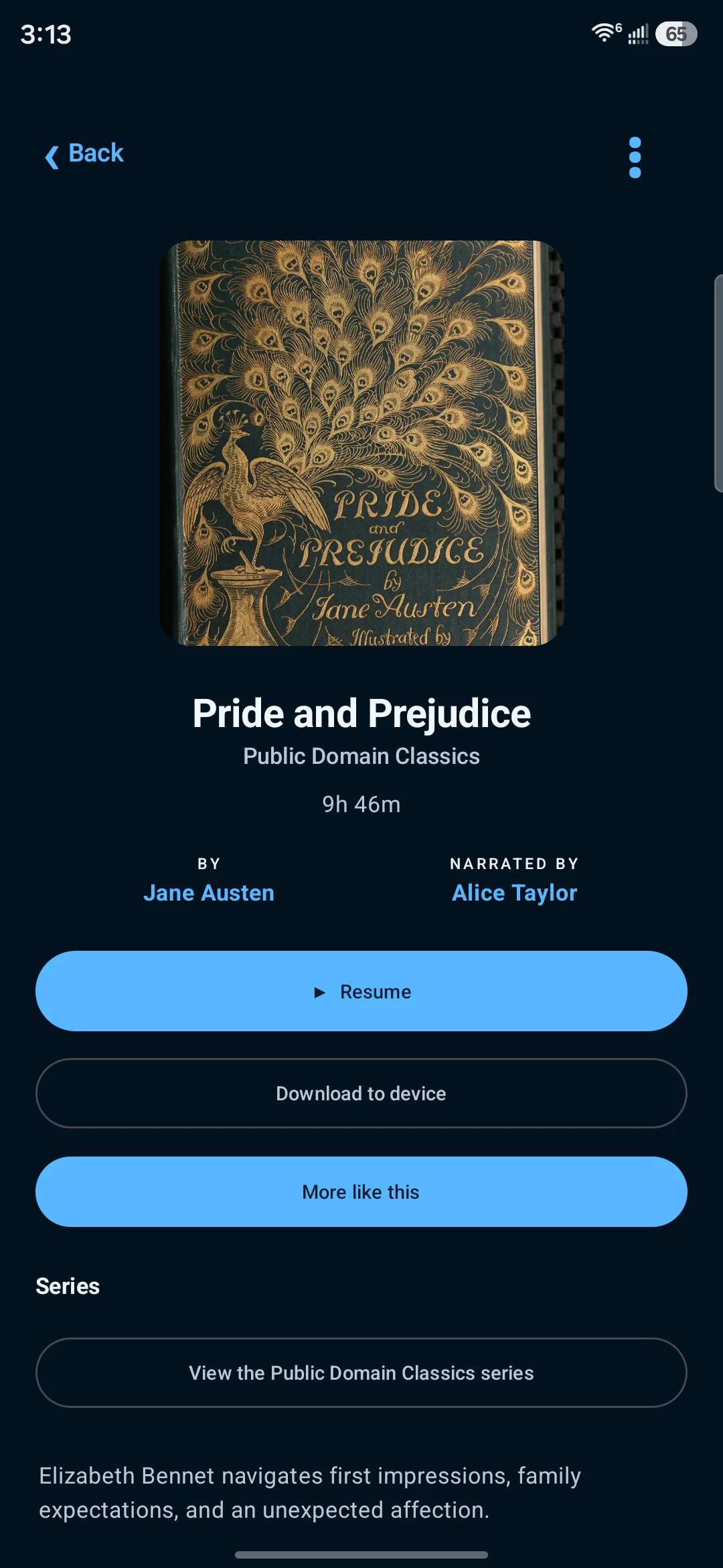 Applaudible title details for Pride and Prejudice using a historical public-domain cover